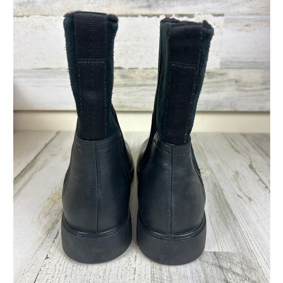 Clarks Women’s 6.5 Un Elda Black Leather Suede Zip Mid Waterproof ankle Boot NEW - Picture 6 of 9